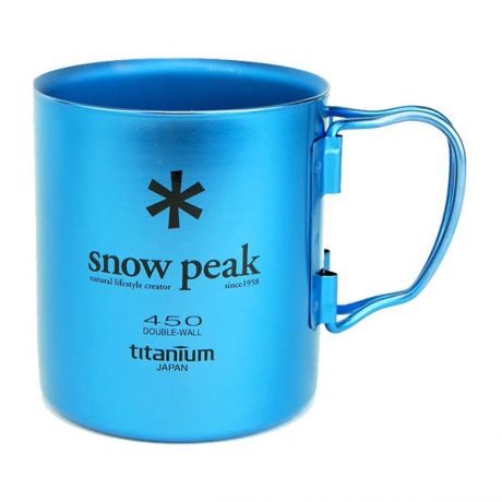 Кружка Snow Peak Snow Peak титановая Ti-Double 450 синий 0.45Л