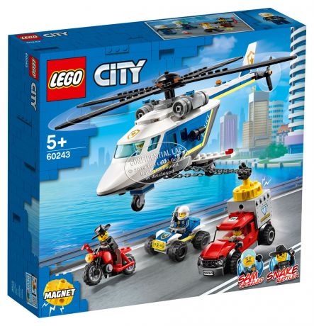 Конструктор LEGO City 60243 ЛЕГО Сити Погоня на полицейском вертолёте