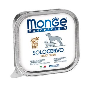 Корм для собак Monge Monoproteico Solo паштет оленина конс. 150г
