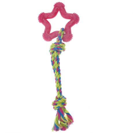 Игрушка для собак CHOMPER Pipsqueak Звезда с веревкой