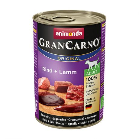 Корм для собак Animonda GranCarno Original Adult говядина, ягненок банка 800г