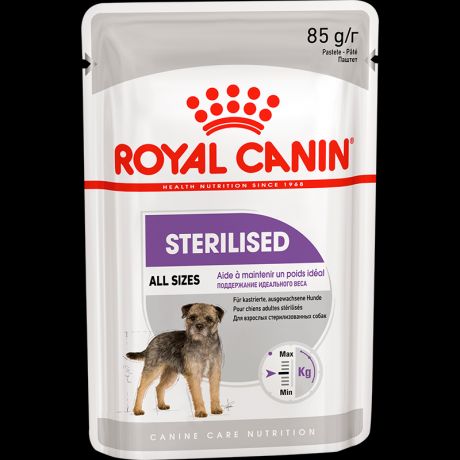Корм для собак ROYAL CANIN Sterilised Care для стерилизованных, паштет пауч 85г