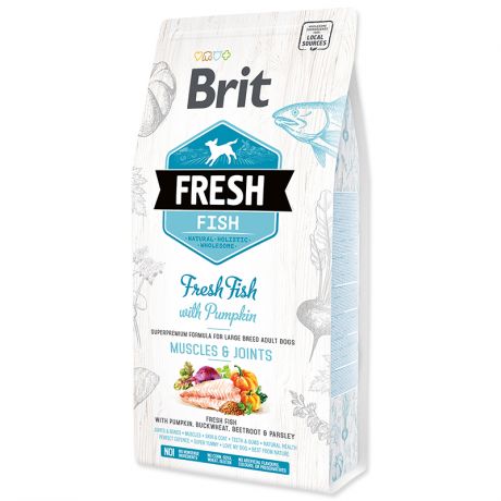 Корм для собак Brit Fresh Рыба с тыквой для крупных пород сух. 2,5кг