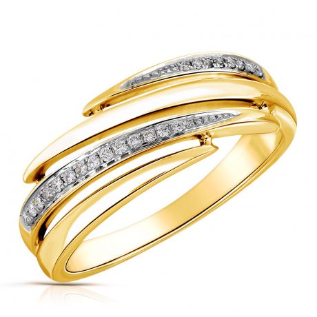Кольцо из жёлтого золота с бриллиантами МэR50544