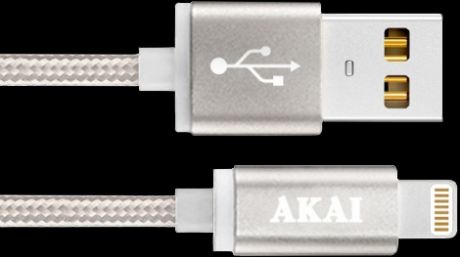 Кабель Akai USB – Apple Lighting Gray