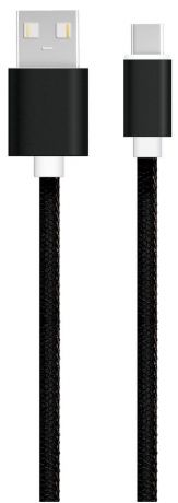 Кабель Akai Leather USB to USB-C 1m Black