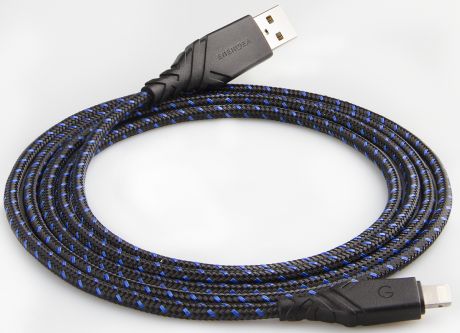 Кабель Energea Nylo Glitz USB to Apple Lightning 1.5m Black/Blue
