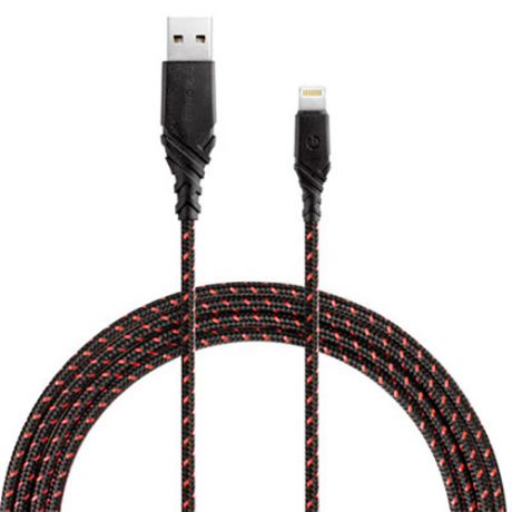 Кабель Energea Nylo Glitz USB to Apple Lightning 1.5m Black/Red