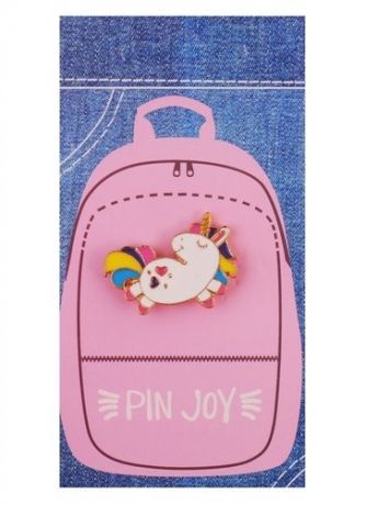 Значок Pin Joy Единорог с разноцветной гривой (металл) (12-08599-002)
