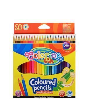 Карандаши цветные 24цв Colorino kids шестигранные, к/к, подвес, Colorino