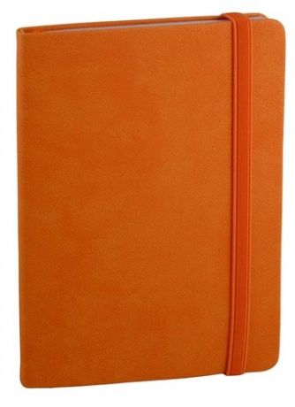 Записная книжка А5 96л Травертин оранжевый, кожзам, интегр.переплет