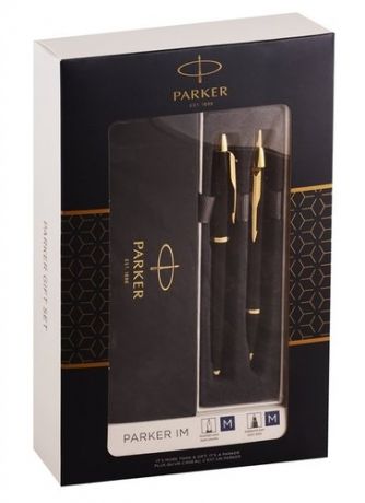 Подарочный набор ручек Паркер, Parker IM Black GT: Шариковая ручка и перьевая ручка