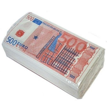 Сувенир Салфетки Пачка денег 500 евро SA00000067