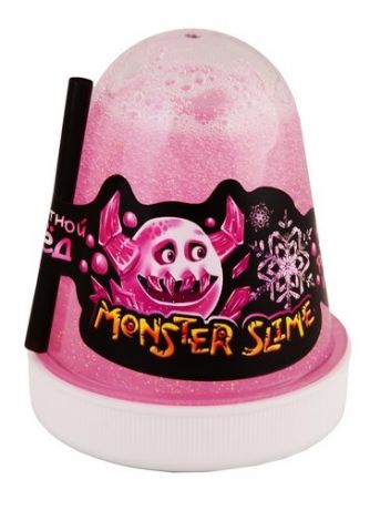 Слайм MonsterS Slime - Цветной Лед розовый 130 гр.