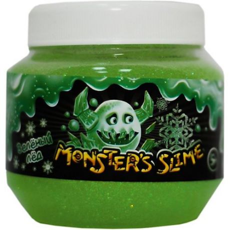 Слайм Monsters Slime, Классический большой, 250 мл, SCB 002, зеленый лед
