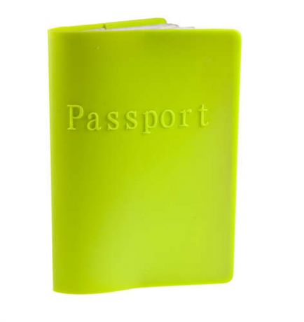 Обложка для паспорта, Partner, силиконовая Зеленая 9,3*13см