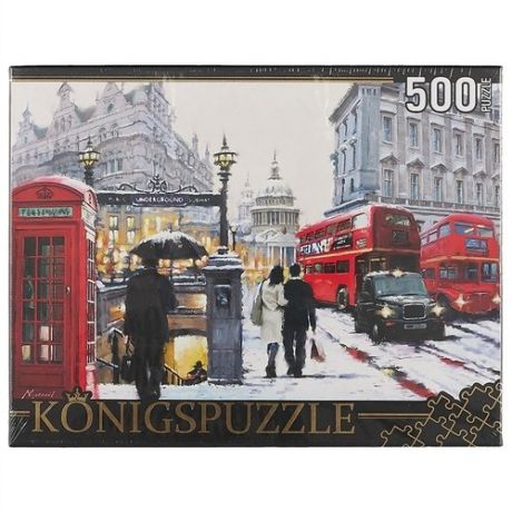 Пазл 500 Konigspuzzle Ричард Макнейл Снежный Лондон (АЛК500-8335) (500х345мм) (3+) (коробка) (Kon