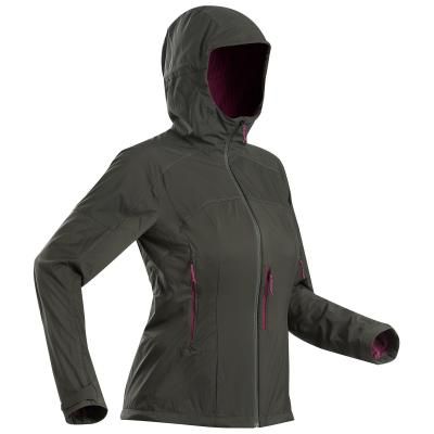 Куртка Для Треккинга В Горах Из Софтшелла Ветрозащитная Женская Trek 900