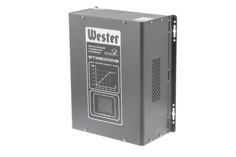 Стабилизатор напряжения WESTER STW3000NS 3 000 ВА, цифровой, однофазный, 220 В, 125-275 В
