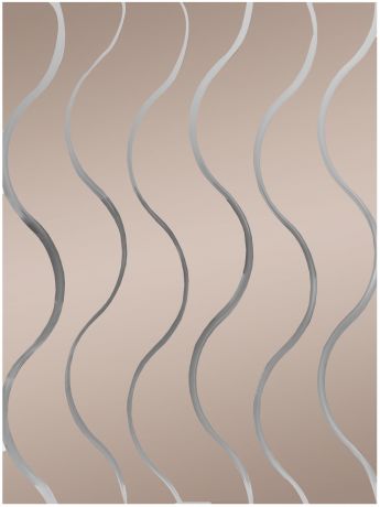 Зеркальное панно 80x60 см «Волны» цвет бронза