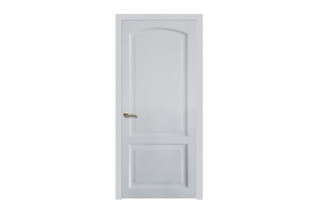 Дверь межкомнатная глухая 853 80X200 см, шпон, цвет дуб белая эмаль