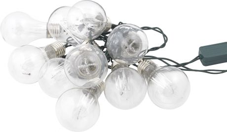 Электрогирлянда светодиодная «Фестоны» для дома 10 ламп 1.8 м, цвет тёплый белый