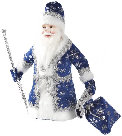 Украшение новогоднее «Дед Мороз под ёлку» 40 см синий