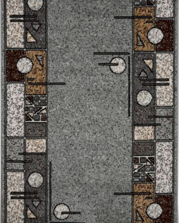 Дорожка ковровая «Лайла де Люкс» 1604-66, 1 м, цвет серый
