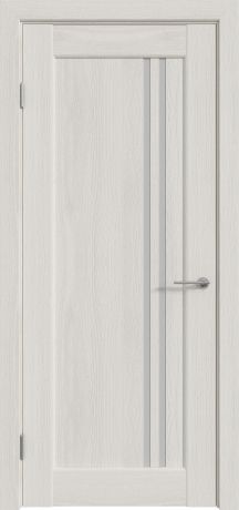 Дверь межкомнатная остеклённая Дельта вертикальная 90x200 см ПВХ цвет белёный дуб, с фурнитурой