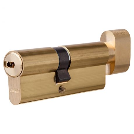 Цилиндр Abus 30х40 мм, ключ/вертушка, цвет золото