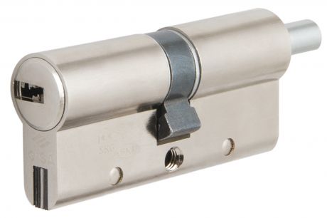 Цилиндр Cisa AP4S 0P3S2-29.12, 40x10x40 мм, ключ/шток, цвет никель, без вертушки
