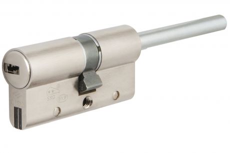 Цилиндр Cisa AP4S 0P3S7-12.12, 35x10x25 мм, ключ/шток, цвет никель, без вертушки