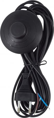 Шнур сетевой с ножным выключателем, цвет чёрный, 3.5 м