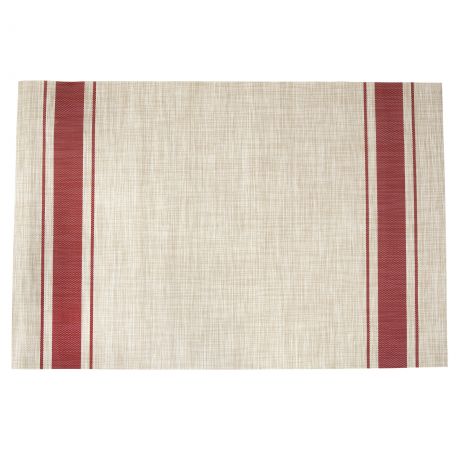 Скатерть-салфетка «Плетёная», прямоугольная, 60x90 см, цвет красный