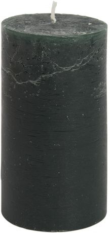 Свеча-столбик «Рустик», 7x8 см, цвет тёмно-зелёный