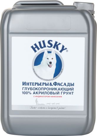 Грунт для внешних и внутренних работ акриловый Husky 10 л