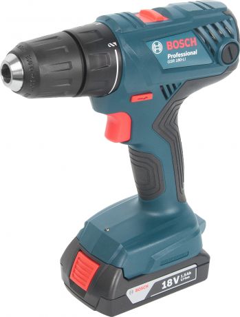 Дрель-шуруповерт аккумуляторная Bosch GSR 180, 18 В Li-ion 2x1.5 Ач