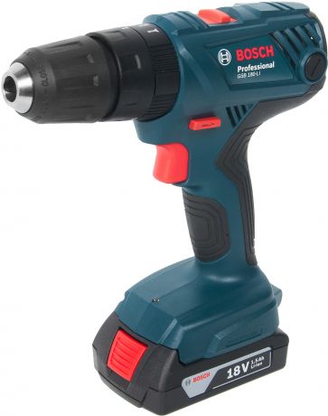 Дрель-шуруповерт аккумуляторная Bosch GSB 180, 18 В Li-ion 2x1.5 Ач