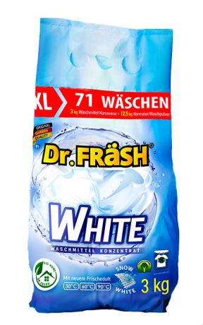 Концентрированный стиральный порошок Dr.Fräsh White 3 кг