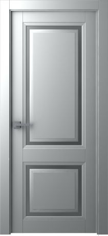 Дверь межкомнатная глухая Аурум 2 80x200 см, эмаль, цвет серый, с фурнитурой