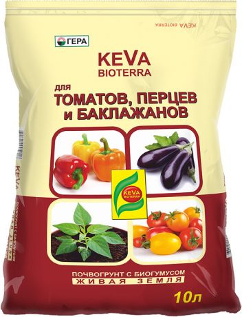 Грунт для томатов и перцев Keva Bioterra 10 л