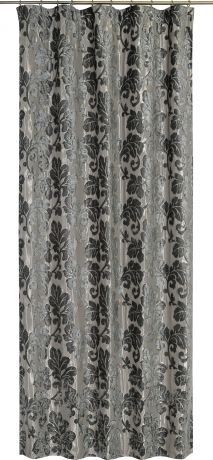 Штора на ленте «Carmela», 140х260 см, однотон, цвет серый