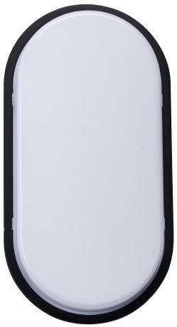 Светильник ЖКХ светодиодный Ezy 15 Вт IP65, накладной, овал, цвет чёрный
