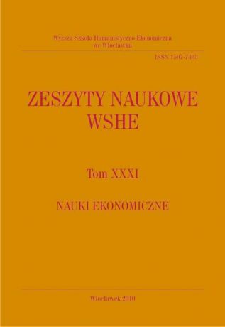 Отсутствует Zeszyty Naukowe WSHE, t. XXXI, Nauki Ekonomiczne