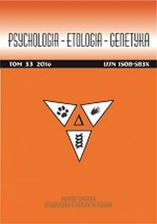 Włodzimierz Oniszczenko Psychologia-Etologia-Genetyka nr 33/2016