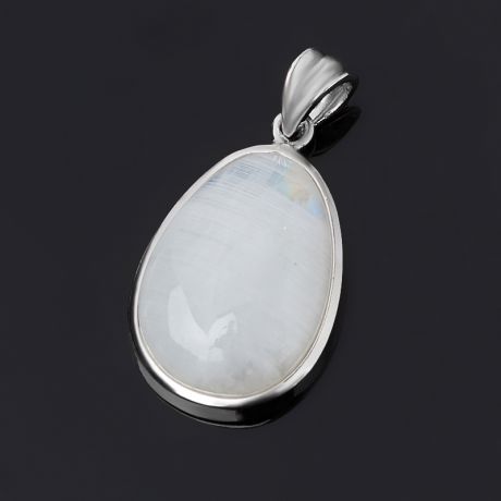 Кулон лунный камень (адуляр) капля (биж. сплав) 3 см