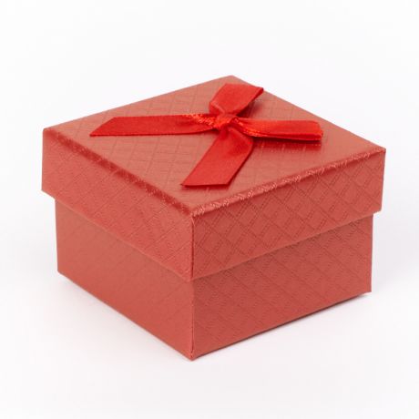 Подарочная упаковка (картон) универсальная (коробка) (красный) 75х75х50 мм