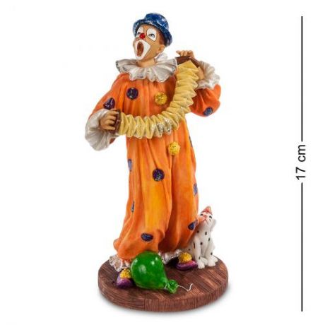 Статуэтка Veronese, Клоун с гармошкой, 17 см