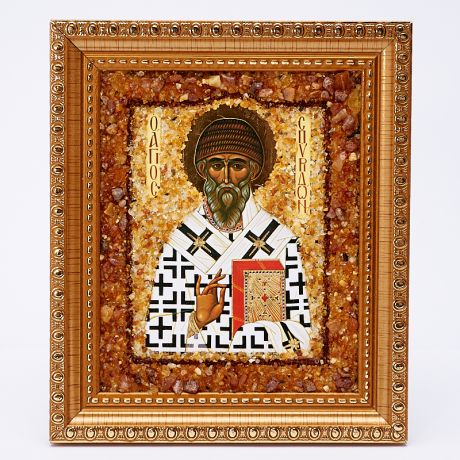 Изображение янтарь Святой Спиридон 16,5 см