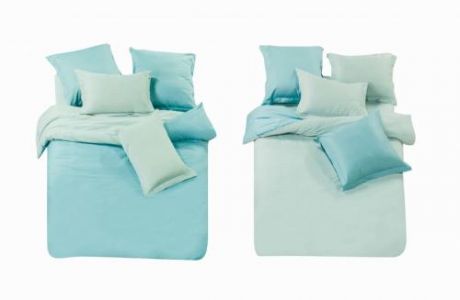 Комплект постельного белья полутораспальный СайлиД, L, голубой/синий